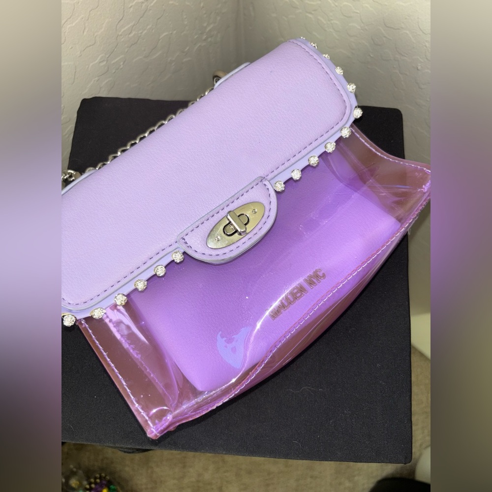 Purple rhinestone studed purse